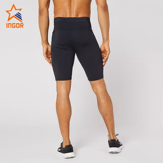 Ingor Sportswear Gym Wear Manufacturers Custom Activewear Running Workout Clothing Men′s Shorts