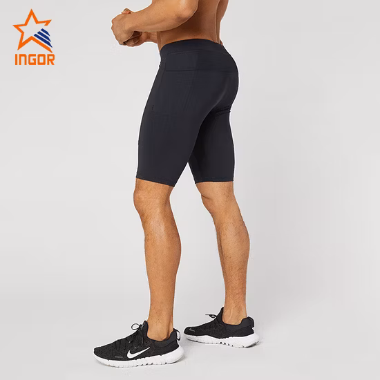 Ingor Sportswear Gym Wear Manufacturers Custom Activewear Running Workout Clothing Men′s Shorts