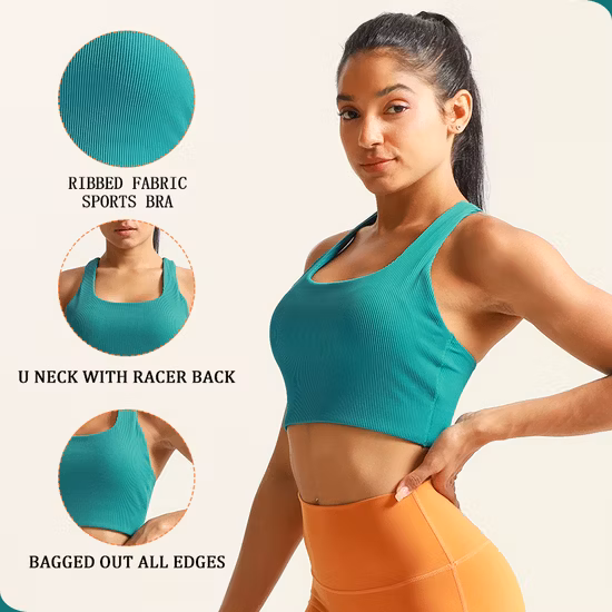 2023 neue China Gerippte Nahtlose Trainingsanzüge Gym Tragen Crop Top Bh Hohe Taille Leggings Yoga 2 Stück Set für frauen